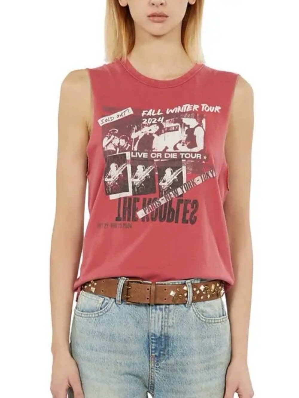 THE KOOPLES Eternal Life Tour Graphic Tank Top French 2 NWT